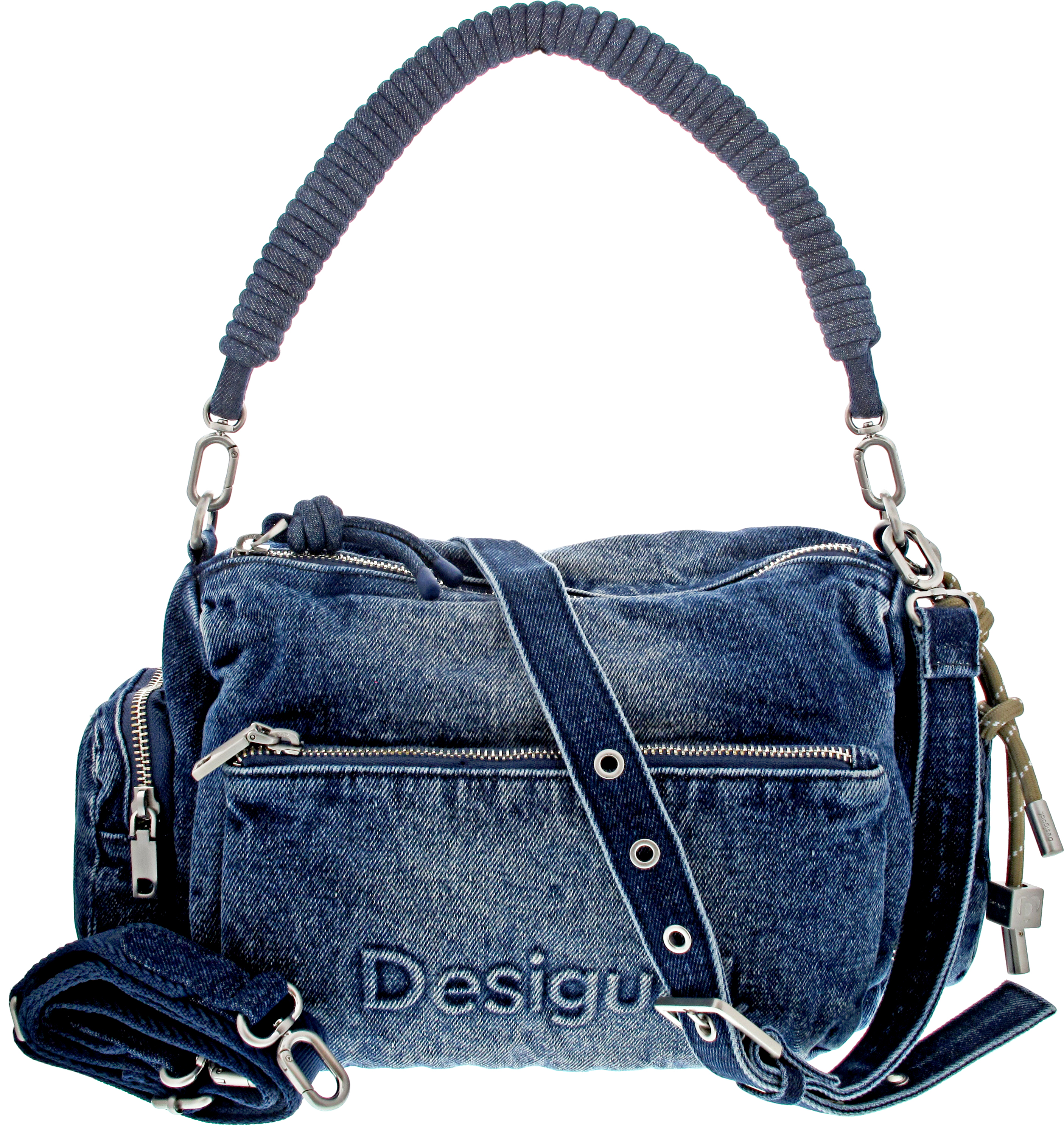 Desigual Half Logo Denim Habana